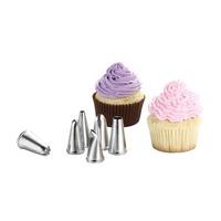 VonShef Set of 6 Stainless Steel Icing Nozzles