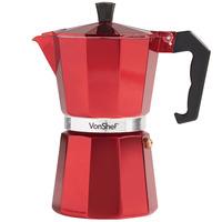 VonShef 6 Cup Espresso Maker - Red