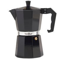 VonShef 6 Cup Espresso Maker - Black