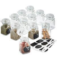 VonShef 12 Mini Glass Storage Jars