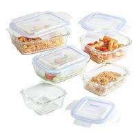 vonshef 5pc glass container storage set