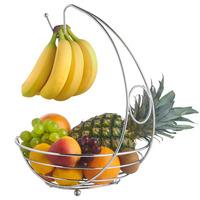 VonShef Chrome Fruit Basket & Rack