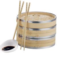 VonShef 2 Tier Bamboo Steamer