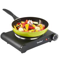 VonShef Black Single Hot Plate