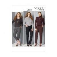 Vogue Ladies Easy Sewing Pattern 9155 Semi Fitted Tapered Pants