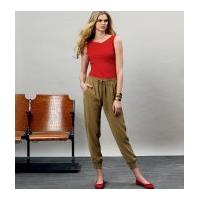 Vogue Ladies Easy Sewing Pattern 8909 Casual Drawstring Pants