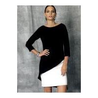 Vogue Ladies Easy Sewing Pattern 1470 Asymmetric Hem Dress