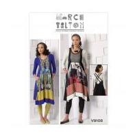 Vogue Ladies Sewing Pattern 9108 Tops, Patchwork Dresses & Leggings