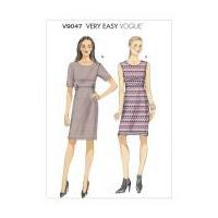 Vogue Ladies Easy Sewing Pattern 9047 Close Fitting Pullover Knit Dresses