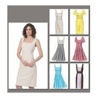 Vogue Ladies Easy Sewing Pattern 8648 Lined Fitted Dresses