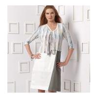 Vogue Ladies Easy Sewing Pattern 9081 Cardigan & Patchwork Dresses