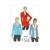 Vogue Ladies Sewing Pattern 9152 Shirts with Front Closure Variations