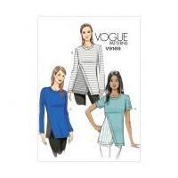 Vogue Ladies Easy Sewing Pattern 9169 Contrast Underlay Jersey Knit Tops