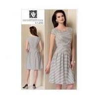 Vogue Ladies Easy Sewing Pattern 1499 Cap Sleeve, Pleated Skirt Dress