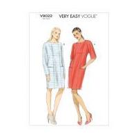 vogue ladies easy sewing pattern 9022 fitted pullover knit dresses