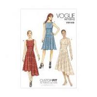 Vogue Ladies Easy Sewing Pattern 9149 Flared Skirt Dresses with Cup Sizes