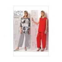 Vogue Ladies Easy Sewing Pattern 9193 Sleeveless & Dolman Sleeve Tunics & Pants with Yoke