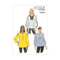 Vogue Ladies Sewing Pattern 9059 Loose Fittings Tops & Tunics