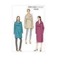 Vogue Ladies Easy Sewing Pattern 9156 Double Breasted Lined Coats
