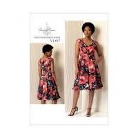 vogue ladies sewing pattern 1497 pleated dress with sweetheart necklin ...