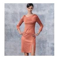 vogue ladies sewing pattern 1458 fitted dress with shaped neckline spl ...