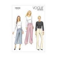 Vogue Ladies Easy Sewing Pattern 9032 Below Waist Trouser Pants