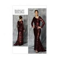 vogue ladies sewing pattern 1475 long sleeve floor length evening dres ...