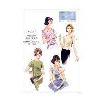 Vogue Ladies Easy Sewing Pattern 9187 Jewel & Scoop Neck, Princess Seam Tops