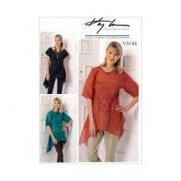 Vogue Ladies Easy Sewing Pattern 9188 Handkerchief Hem Tops with Center Pocket