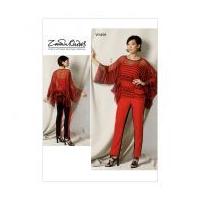 Vogue Ladies Sewing Pattern 1491 Handkerchief Hem Tunic Top & Pants