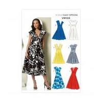 vogue ladies easy sewing pattern 9103 lined dresses in 6 styles