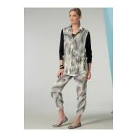 Vogue Ladies Sewing Pattern 1453 Sleeveless Jacket Top & Cropped Pants