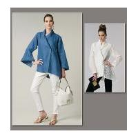 Vogue Ladies Easy Sewing Pattern 1246 Asymmetric Loose Fit Tops