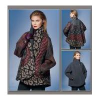 vogue ladies sewing pattern 1277 reversible patchwork jackets