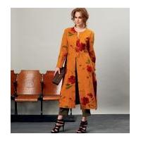 Vogue Ladies Sewing Pattern 1356 Long Length Coat & Tapered Pants