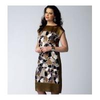 Vogue Ladies Easy Sewing Pattern Loose Fit Panelled Dresses