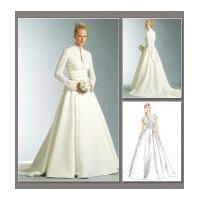 Vogue Ladies Sewing Pattern 2979 Bridal Wedding Dress & Sash
