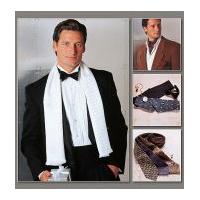 Vogue Men's Sewing Pattern 7104 Scarf, Tie, Bow Tie & Accessories