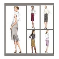 vogue ladies easy sewing pattern 7937 skirt in 4 variations