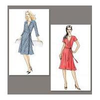Vogue Ladies Easy Sewing Pattern 8379 Wrap Dresses with Side Ties