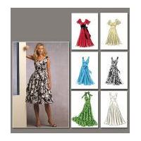 Vogue Ladies Easy Sewing Pattern 8470 Dresses & Sash