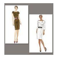 vogue ladies easy sewing pattern 8630 collar dresses with cup sizes