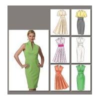 Vogue Ladies Easy Sewing Pattern 8633 High Neck Fitted Dresses