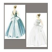 vogue ladies sewing pattern 8729 vintage style evening wedding dress