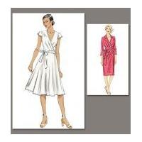 Vogue Ladies Easy Sewing Pattern 8784 Lined Wrap Dresses