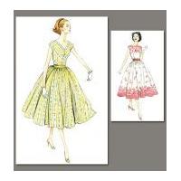 Vogue Ladies Easy Sewing Pattern 8789 Vintage Style Dress & Cummerbund