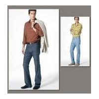 Vogue Men's Sewing Pattern 8801 Tapered or Boot-Legged Jeans