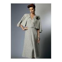 Vogue Ladies Sewing Pattern 8974 Vintage Style Jacket, Dress & Belt