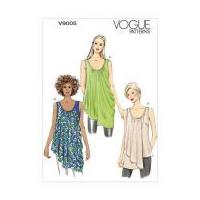 Vogue Ladies Easy Sewing Pattern 9005 Asymmetric Drape Tops