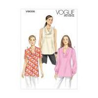 Vogue Ladies Easy Sewing Pattern 9006 Drape Neckline Tops